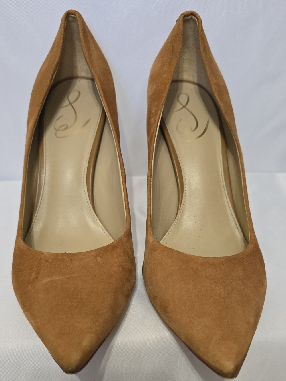 Sam Edelman Vienna Pointed Toe Pumps Suede Tan Size 8